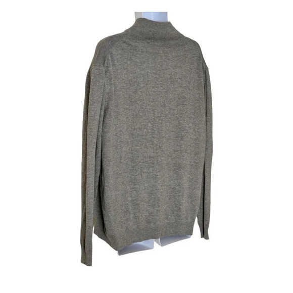 Roundtree & Yorke Men's Sweater grey Pullover Knit 1/4 Zip Mock Neck size XL - Picture 3 of 7